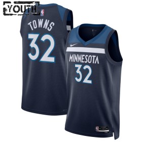 Dres Minnesota Timberwolves Karl Anthony Towns 32 Nike 2022-23 Icon Edition Navy Swingman - Dječji